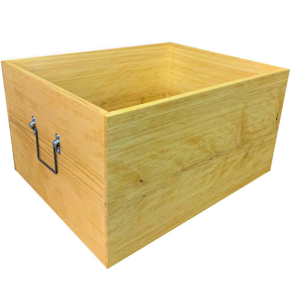 カントリーボックス ナチュラル 45&times;35&times;24cm 収納箱 ワイヤー持ち手 木箱 木製 ひのき ハンドメイド オーダーメイド｜エンジェルズ　ダスト 8,833円