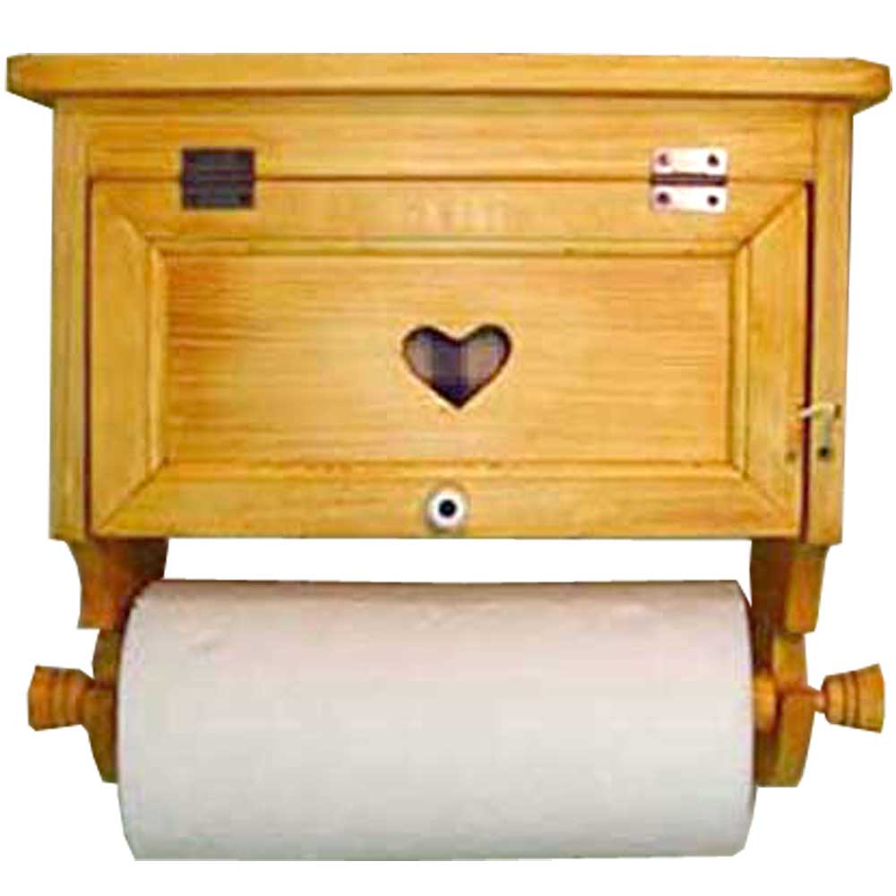 アンティーク調雑貨 キッチン小物 エリエール ネピア 手作り スコッティ ひのき リード オーダーメイド カントリーハート 壁かけラック ブルーチェック レギュラーサイズ 230mm ハンドメイド キッチンペーパーホルダー ナチュラル 木製 壁かけラック 手作り