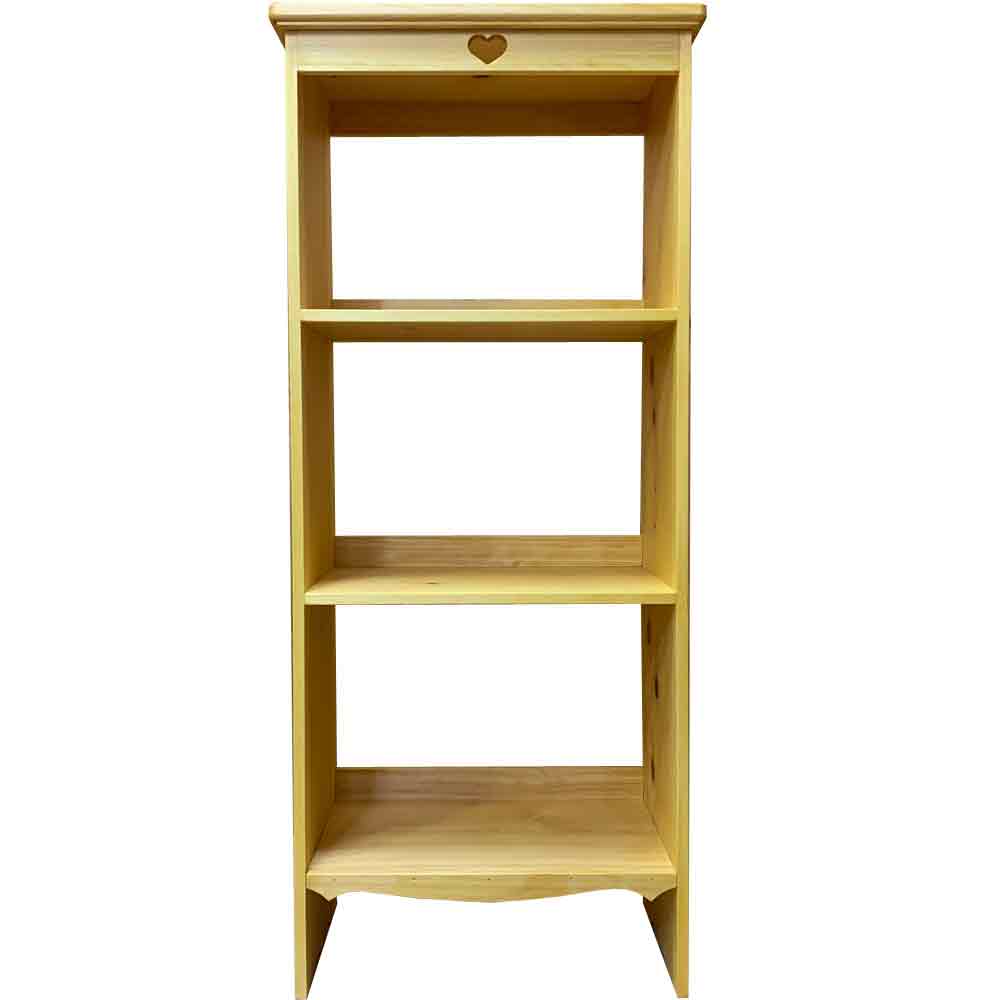 三段ラック ナチュラル 43 27 100cm カントリーハート 背板なし 木製 ひのき ハンドメイド オーダーメイド Psicologosancora Es