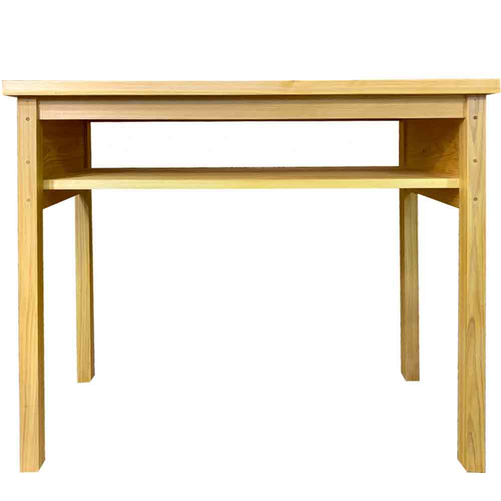 カウンターテーブル ナチュラル 95×43×83cm 下棚付き 作業台 木製 ひのき ハンドメイド オーダーメイド|エンジェルズ ダスト