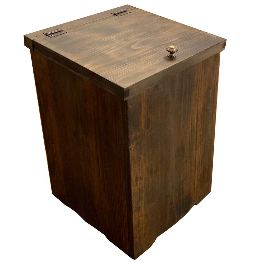 砂ぼこりボックス席 23x23x30糎 上部・金管楽器つまみ付き添い人 まっ黒い赤銅色 木製 ひのき お手手御手伝いさん  購入注文御手伝いさん