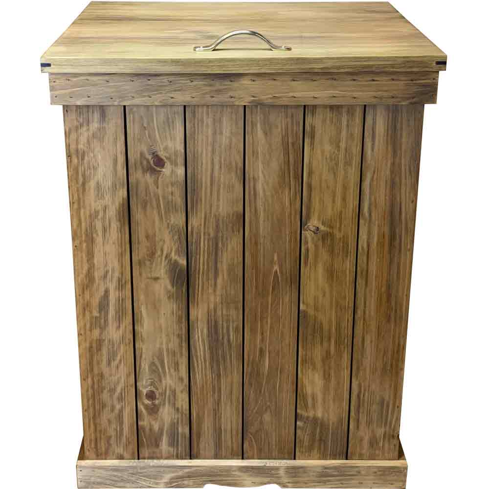 ダストボックスカバー 金管楽器 アンティーク赤銅色 49×41×64糎 背板・側板・底板あり 木製 ひのき お手々お手伝いさん  購入注文お手伝いさん
