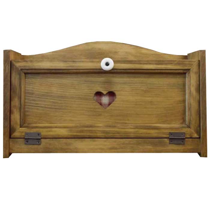 カントリー家具　ブレッドケース　ウッドボックス　パイン材　ハート透かし rbx-9-img2p.jpg