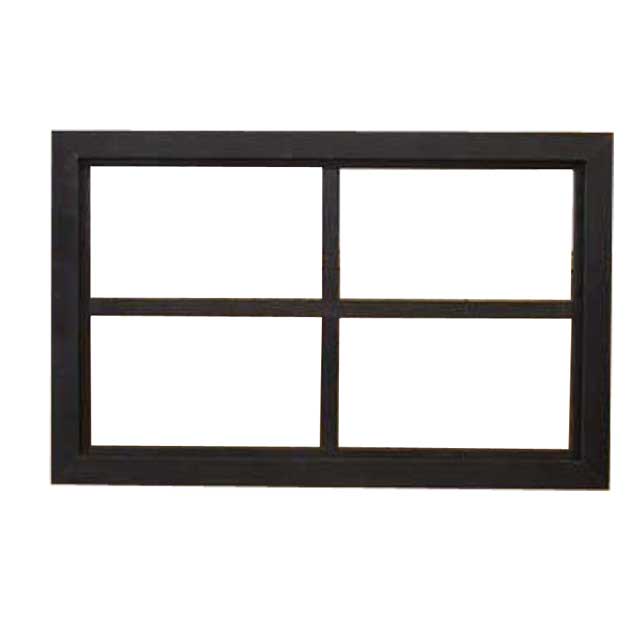 室内窓 透明ガラス ブラックステイン 60×3.5×38cm 両面桟入り 木製 ひのき ハンドメイド オーダーメイド