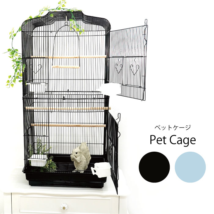 楽天市場 ペット ケージ おしゃれ 黒 ペットグッズ 鳥かご 鳥ケージ バードケージ ウロコインコ オカメインコ シロハラインコ インコ ケージ ゲージ ペット用品 縦型 送料無料 Cage002 天使のドレス屋さん