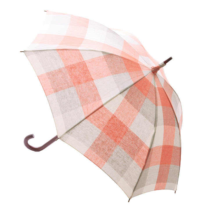 日傘　マドラスチェック　晴雨兼用日傘