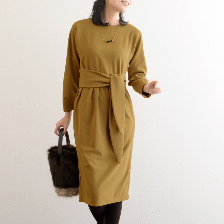 サッシュベルト付き Iライン ワンピース ワンピース サッシュベルト付き ワンピース リボン ベルト 大人 綺麗 ジョーゼット サッシュベルト付き Iライン ワンピース ワンピース サッシュベルト付き ワンピース リボン ベルト 大人 綺麗 ジョーゼット