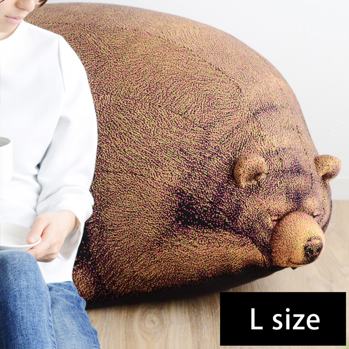 楽天市場 スリーピング グリズリーベア クッション ｌ Sleeping Grizzly Cub Beanbag 送料無料 アンジェ インテリア雑貨
