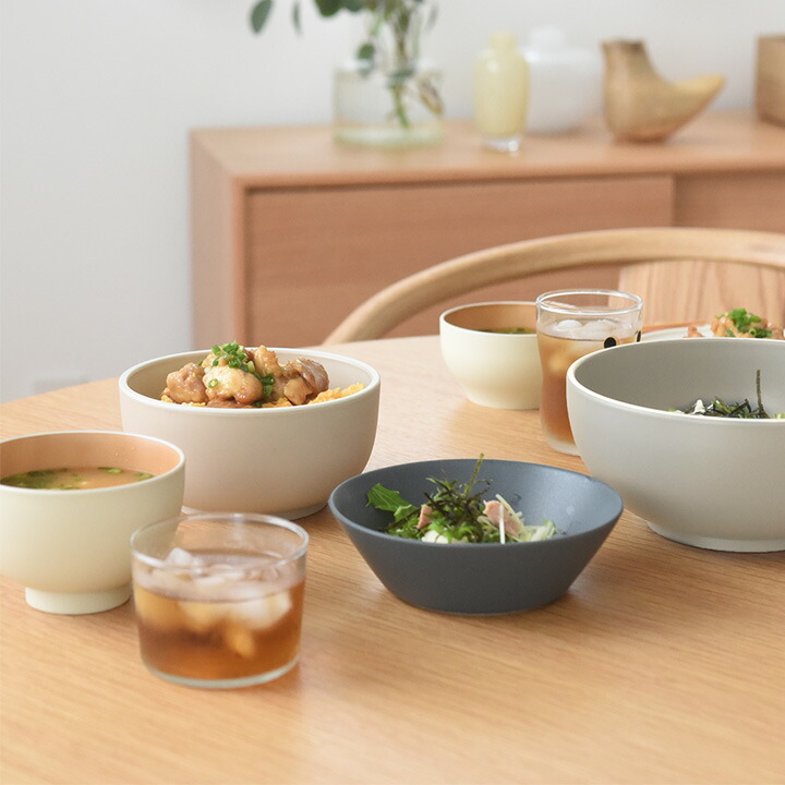 お椀 食洗機対応 汁椀 電子レンジ 味噌汁 日本製 和食器 スタッキング シンプル 北欧 割れない 軽い 樹脂製 電子レンジ＆食洗機が使える 汁椀 370ml／bon moment ボンモマン