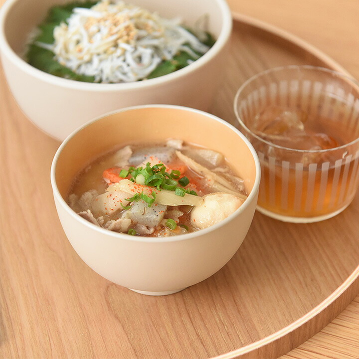 お椀 食洗機対応 汁椀 電子レンジ 味噌汁 日本製 和食器 スタッキング シンプル 北欧 割れない 軽い 樹脂製 電子レンジ＆食洗機が使える 汁椀 370ml／bon moment ボンモマン