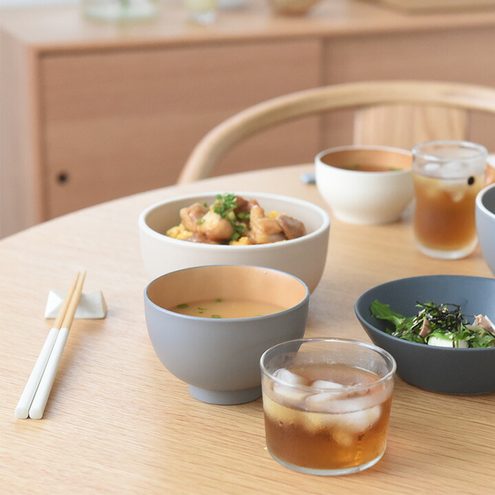 お椀 食洗機対応 汁椀 電子レンジ 味噌汁 日本製 和食器 スタッキング シンプル 北欧 割れない 軽い 樹脂製 電子レンジ＆食洗機が使える 汁椀 370ml／bon moment ボンモマン