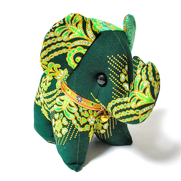 エスニック柄 ゾウさんのぬいぐるみ Lサイズ Green ゾウ おしゃれな 手作り インテリア 象 置物 アジアン雑貨 バリ雑貨 タイ雑貨 Crunchusers Com