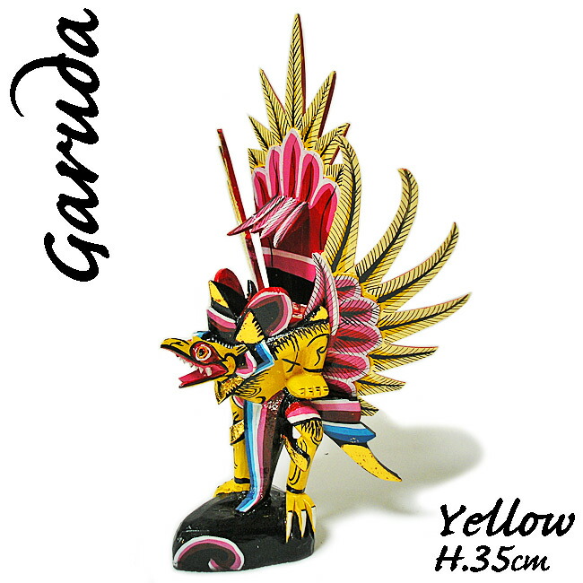 楽天市場】石像 ガルーダ像 神鳥 オブジェ H30cm グレー 石 飾り