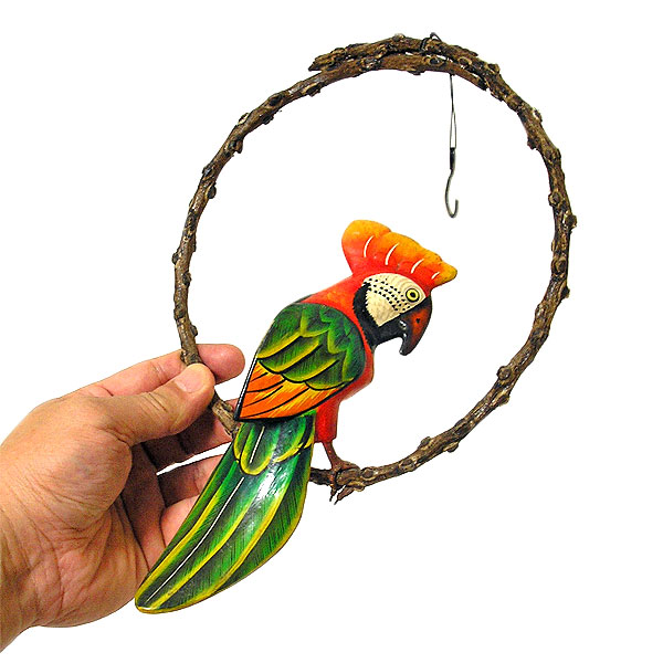 南国のカラフルバード 鳥体長約 21cm 吊り下げ ココナッツの枝 おしゃれな アジアン エスニック インテリア アジアン雑貨 バリ 雑貨 タイ 雑貨 Amedf Com Br