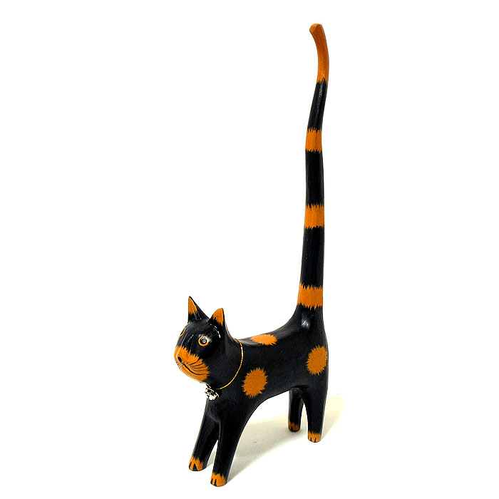 シッポキャット ちり紙 保持者 ストッカー クロ兇漢ねんねこ バリネコ ネコ雑貨 バリ アジアン 相星 雑貨 木製 オブジェ 飾物 ねこグッズ Doorswindowsstairs Co Uk