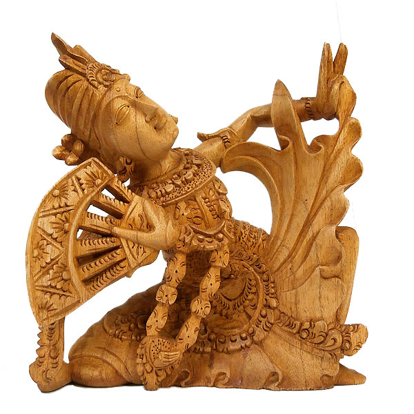 【飾りつけ卓上】木彫りの浮彫り『bali dance バリ踊り』[H.25糎] 赤銅色 アジアン 雑貨 バリ 雑貨 引き分け 雑貨 アジアン 室内装飾 貨物輸送無料