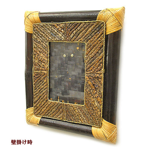 楽天市場】アジアン雑貨 バリ木彫り フォトフレーム 【A4壁掛けタイプ