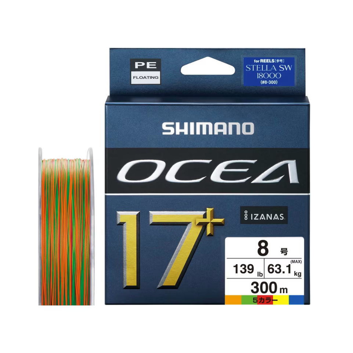 シマノ PEライン オシア 17+ 300m LD-A71Y 8号 (139lb/63.1kg) 5カラー [4][2025年新製品]｜釣具のアングル　店
