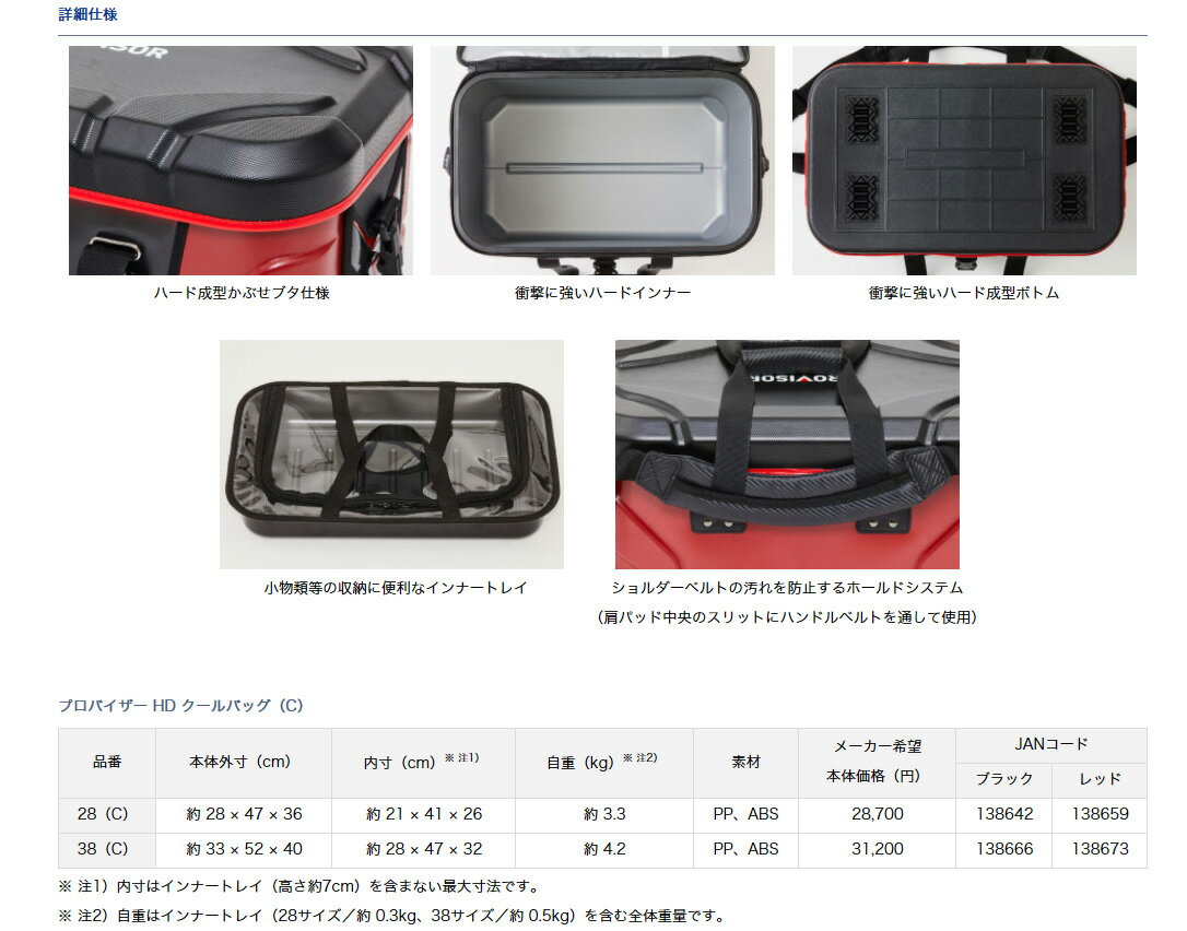 楽天市場 ダイワ Daiwa プロバイザー Hd クールバッグ 38 C レッド アングラーズｗｅｂ店