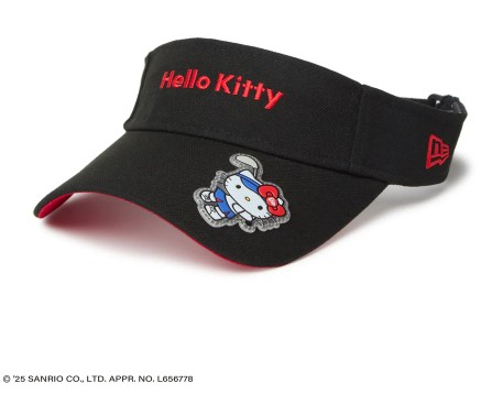 NEW ERA ニューエラ (14348593)【ゴルフ】Women's サンバイザー ロングバイザー HELLO KITTY ブラック OSFMサイズ（55.8 - 59.6cm）
