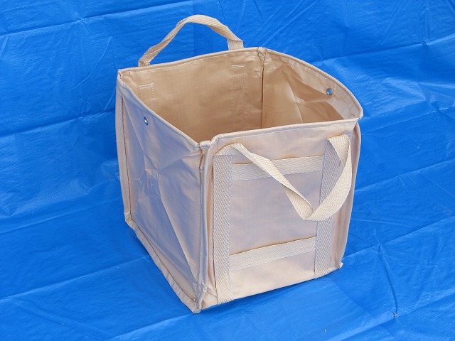 低反発 腰用 万能フゴ 5枚組 55cm×55cm×高さ60cm 収穫袋 造園袋 自立式フゴ