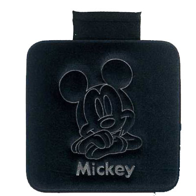 ミッキーマウス プレスベロアクッション 角 ブラック カー用品画像