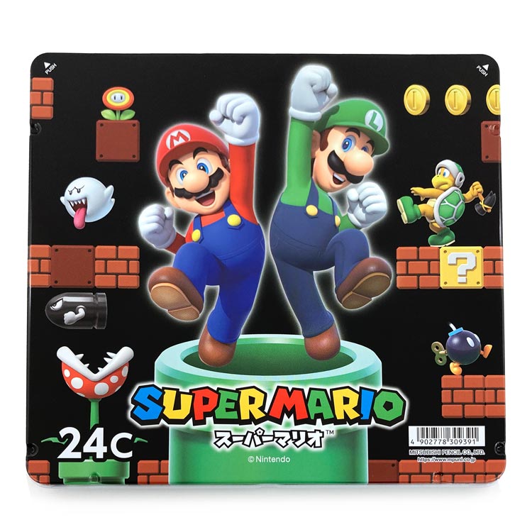 楽天市場】特価EM【スーパーマリオ UNI 色えんぴつ 24色 セット】日本