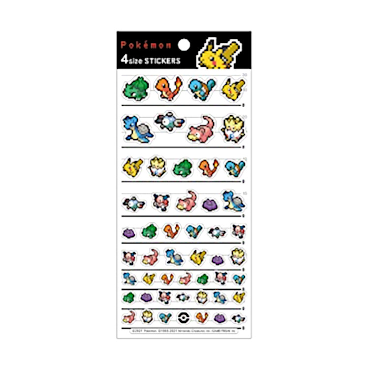 楽天市場】 ポケモン シール 4サイズステッカー ピクセルアート