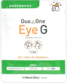 【ネコポス 3個仕掛ける】 株式会社メニワン Duo One Eye G 60粒 サプリメント-犬用品
