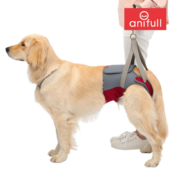 介護ハーネスlalawalk Hip 大型犬用 ラズベリーグレー フリー 玄関先迄納品