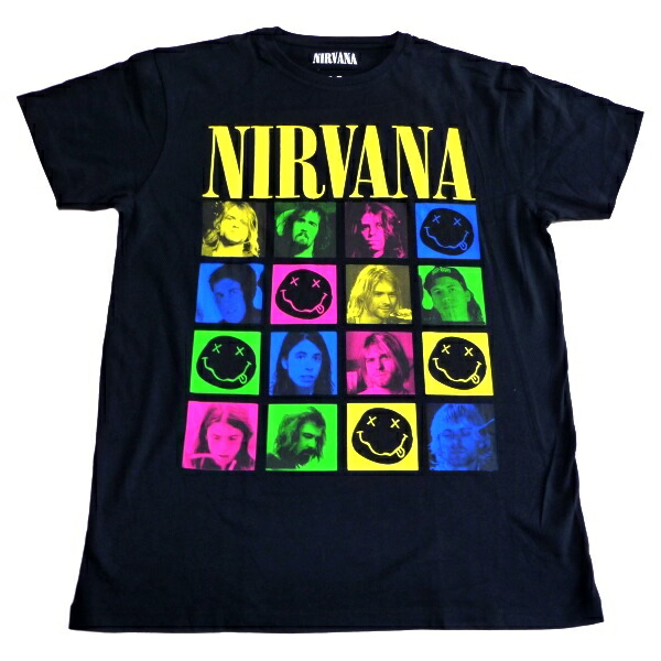 【楽天市場】NIRVANA ニルヴァーナNEON TILES オフィシャル バンドTシャツ：ANIMALROCK