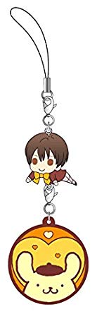 【新品】サンリオ男子 康太 & ポムポムプリン にいてんごしすたぁず 2連ストラップ 長谷川康太 & ポムポムプリン画像