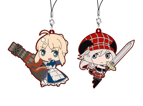 【新品】Fate/stay night [Unlimited Blade Works] アルトリア・ペンドラゴン×GOD EATER アリス ラバーストラップ2個セット画像