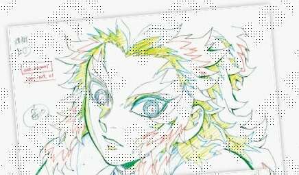 鬼滅の刃　原画ポストカードセット(猗窩座) 絵巻カフェ　第ニ期 楽天市場】テレビアニメ 鬼滅の刃 無限列車編・遊郭編 絵巻