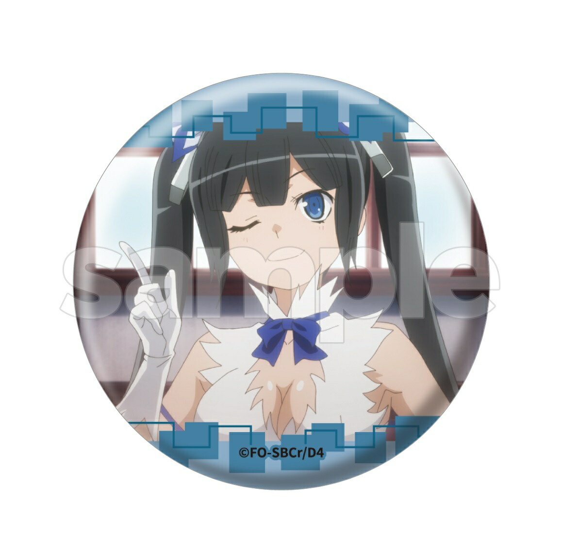 Mios受注生産限定　ダンまち　ヘスティア　アイズ　缶バッジ ダンまちWEBくじ ヘスティア＆アイズ ～ダンジョン・ブライド