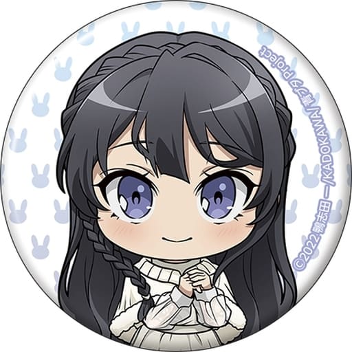 e➕青春ブタ野郎➕　桜島麻衣　制服　缶バッジ ONKYO DIRECT｜「青春ブタ野郎」シリーズ 描き下ろしイラスト 缶バッジ