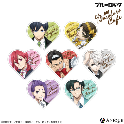 ブルーロック 公式 グッズ アクリル トレーディング描き下ろしハート型ミニアクリルブロック（全7種） Anique アニーク BLUELOCK ブルロ アニメ 漫画 コミック 人気 クリア 透明  潔 世一 蜂楽 廻 千切 豹馬 馬狼 照英 凪 誠士郎 御影 玲王 糸師 凛 描き下ろし アメトーク