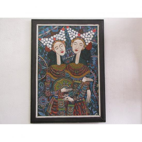 楽天市場】BALIアート 絵画 稲刈り 500×600 【10P03Sep16】 : ANiSIE