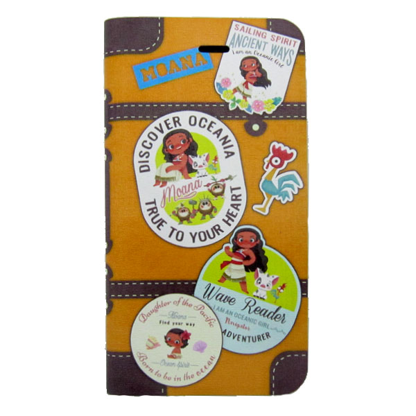 モアナと伝説の海 フリップカバー 手帳型 アイフォンケース iPhone 7 対応 トランク ディズニー モバイル用品 送料込み＊画像