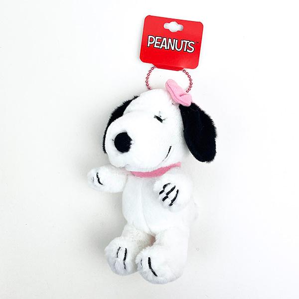 スヌーピー　ぬいぐるみマスコット　ファミリア　PEANUTS ピンク 楽天市場】スヌーピー ふわふわマスコット ベル ぬいぐるみ