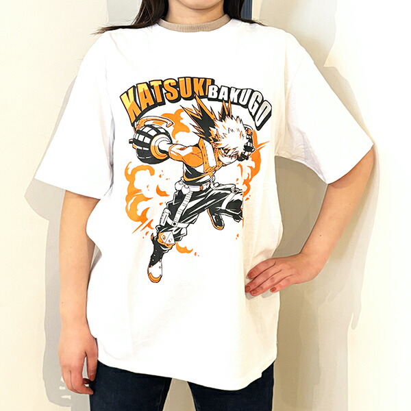 楽天市場】僕のヒーローアカデミア 爆豪 Tシャツ(ホワイト) Mサイズ