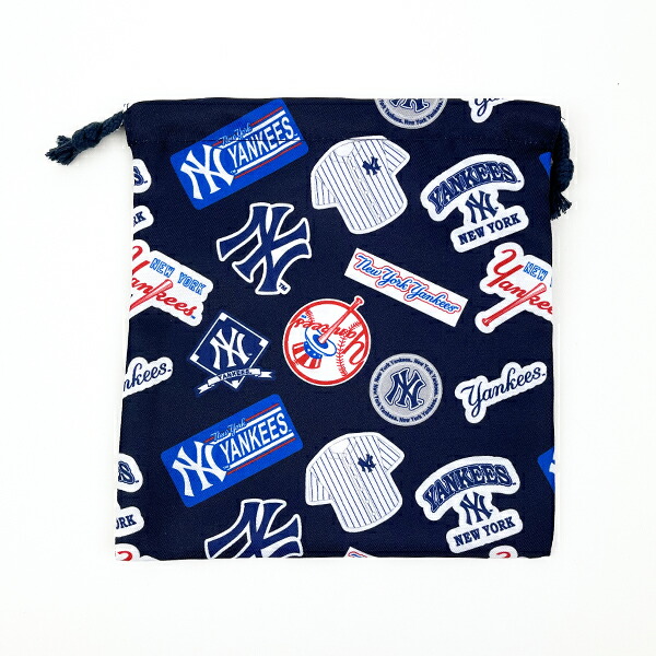 MLB(メジャーリーグ) ヤンキース 巾着(S) (総柄) キッズ スクール 野球画像