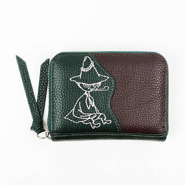 ムーミン スナフキン 本革歌留多合切袋 歌留多入れもの 御釣り入れ MOOMIN 文字記号グッズ