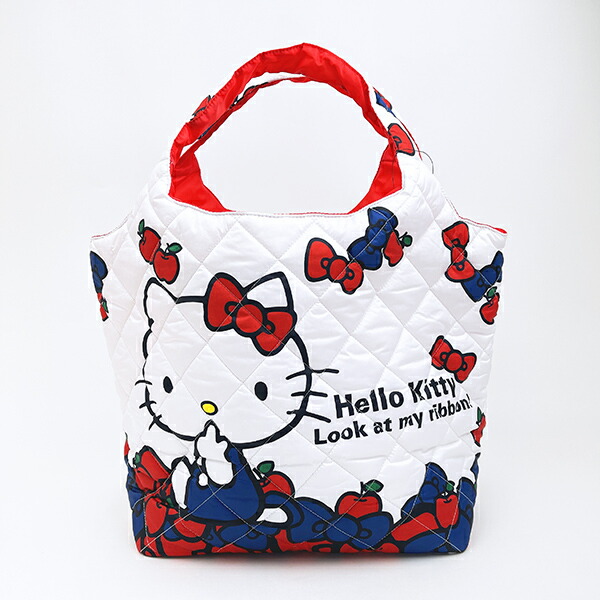 楽天市場】ハローキティ キルティングトートバッグ M 撥水加工