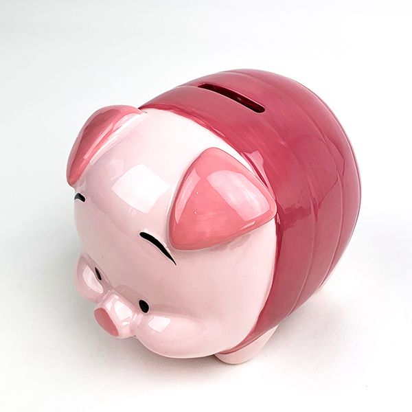 Disney ピグレット 貯金箱L ピグレット ディズニー クマのプーさん バンク ピンク グッズ 送料込み