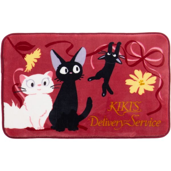 スタジオジブリ 魔女の宅急便 ジジ インテリアマット50 80 1 ｗｒ リボンノオクリモノ マット ピンク 35 Off