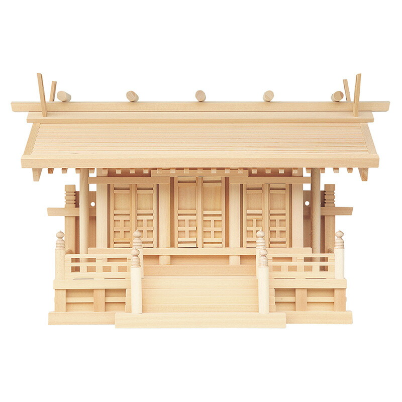 神棚 御前上等神棚 氷川厚大屋根横通し三社(木曽ひのき製)【百貨店SALE継続期間中 P5倍】