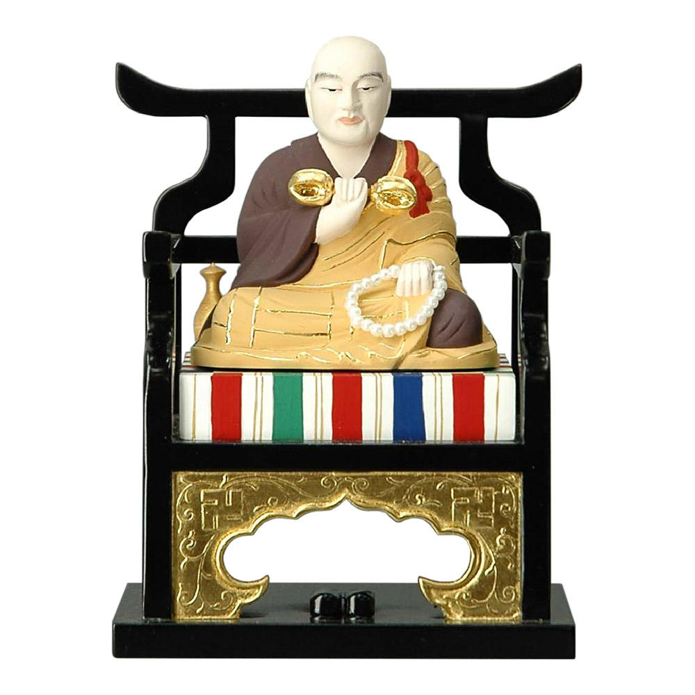 仏像 弘法大師 木製 彩色 1.8寸 2寸 2.5寸 【適合宗派：真言宗】
