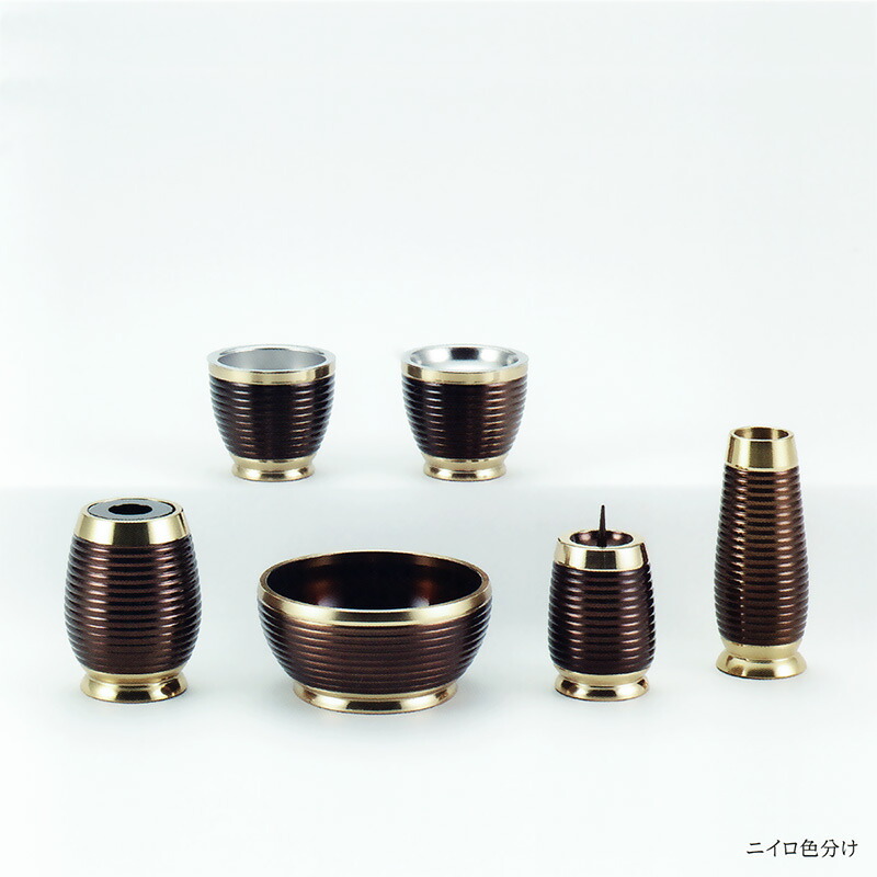 具足セット 仏具セット 6具足 高岡銅器 詩仙（しせん）型 小