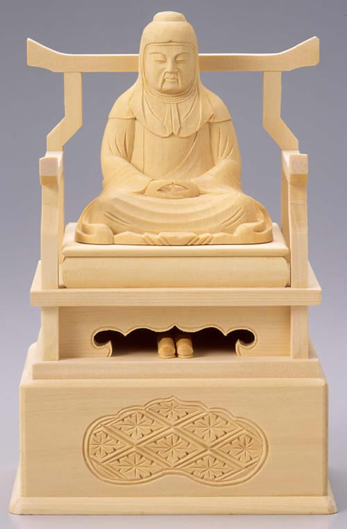 仏像 天台大師 3.0寸 桧製 【適合宗派:天台宗】|仏壇仏具のまごころショップ安伽堂